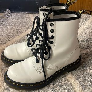 White Dr. Martins Boots